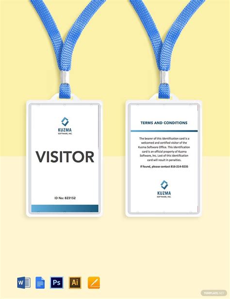 visitors gate pass format|FREE Visitor ID Card Templates & Examples .
